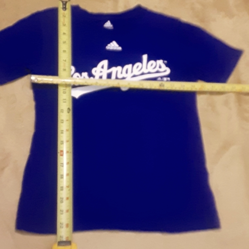 LOS ÁNGELES DODGERS BASEBALL TEAM  Size M BOYS Blue and White EXELLENT CONDITION